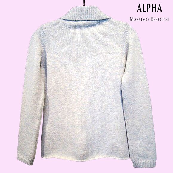 ALPHA MASSIMO REBECCHI NEW Italian Mohair Cardigan Sweater 40/S - Picture 9 of 12